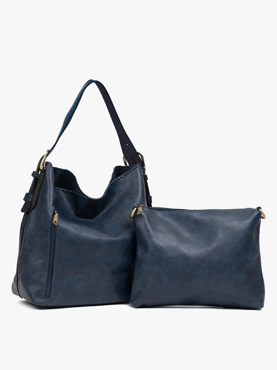 Jen & Co. - M1816A Alexa 2-in-1 Hobo Bag w/Dual Zip Compartments
