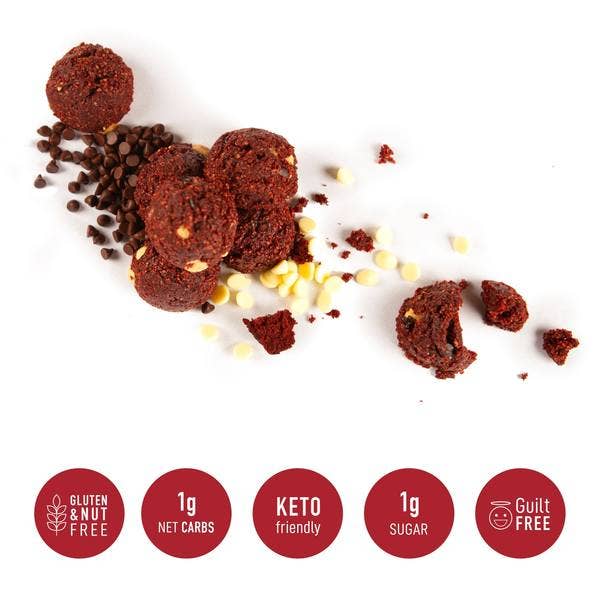 Red Velvet Keto Cookie Bites