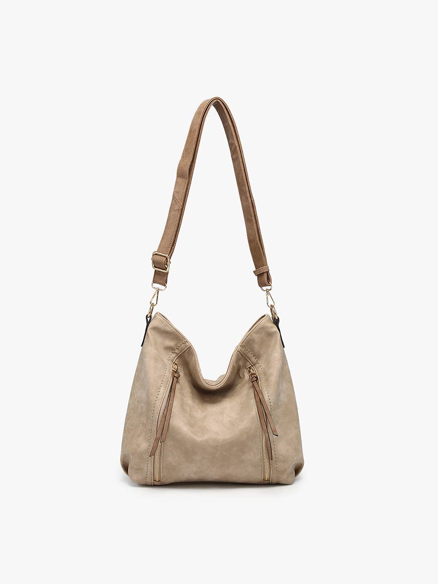 Jen & Co. - Mina Distressed Hobo Bag | M2744