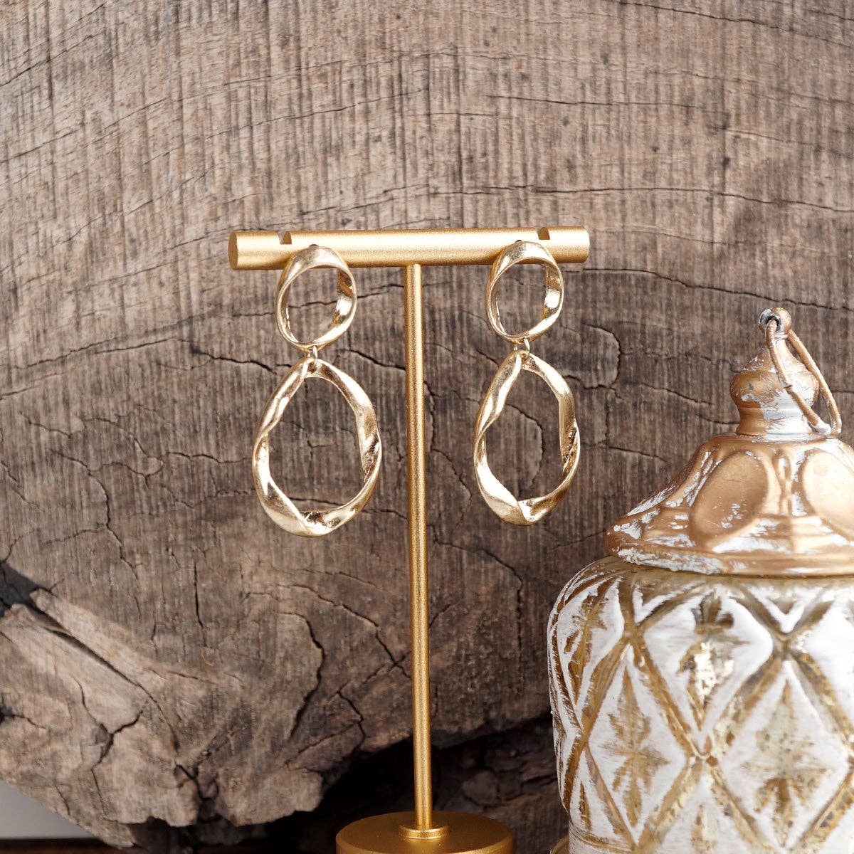 PennyLine inc - Wanderlight – Textured Tear Drop Earrings