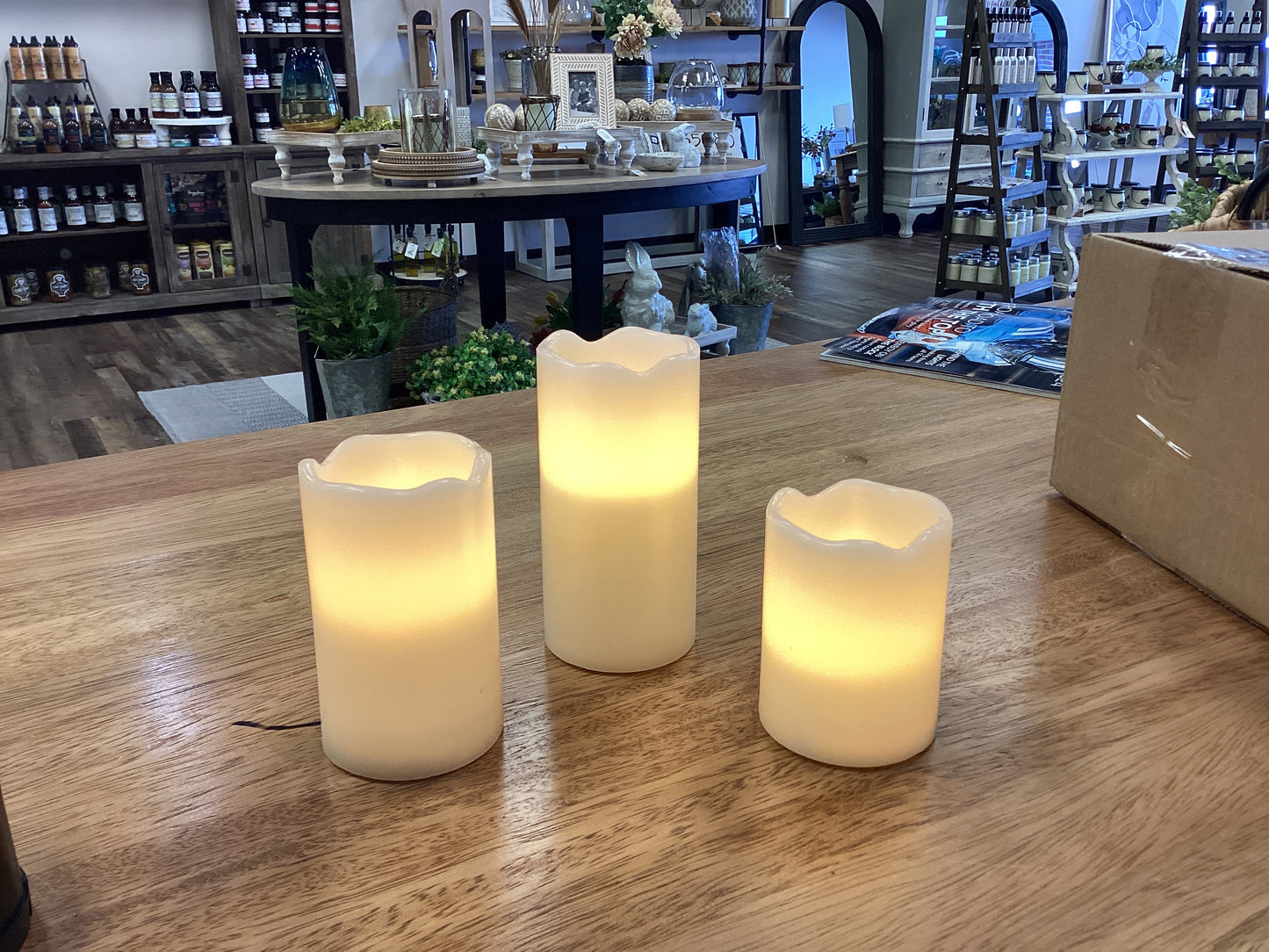 Melted Edge LED Candles (3 sizes )