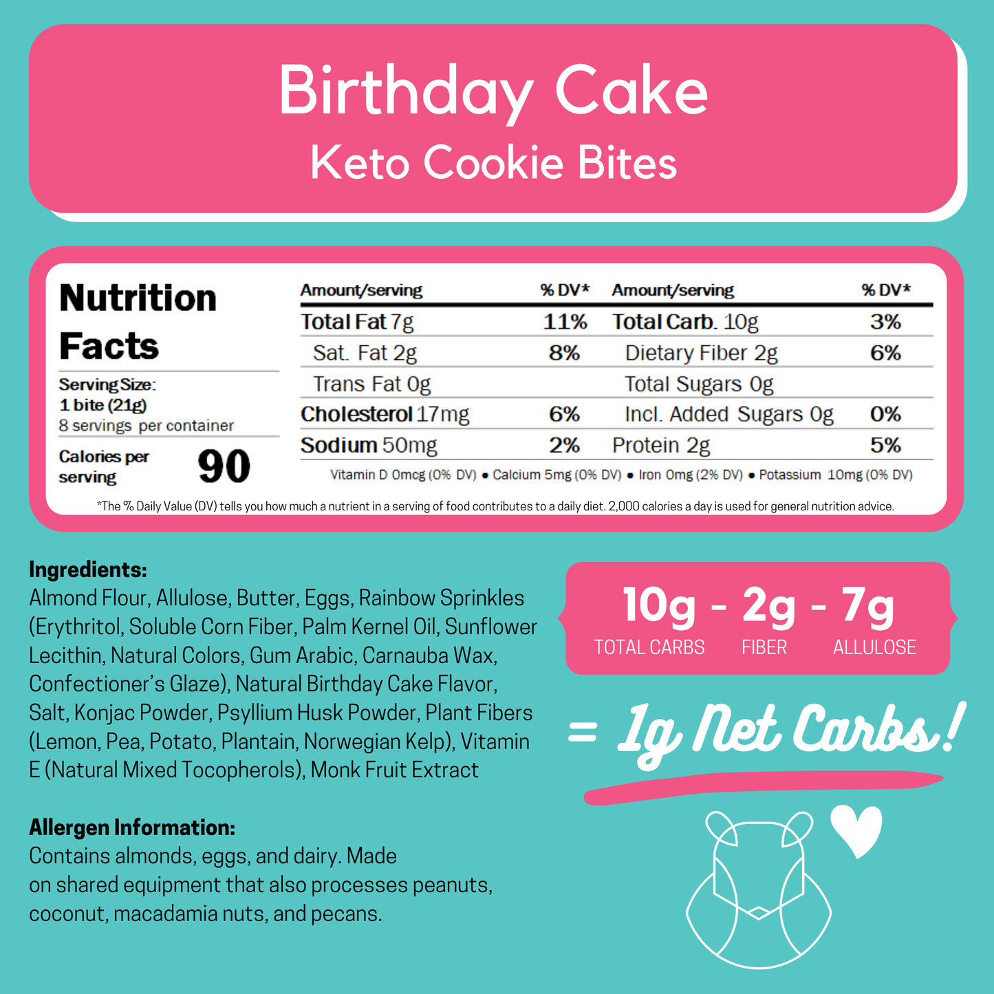 Birthday Cake Keto Cookie Bites