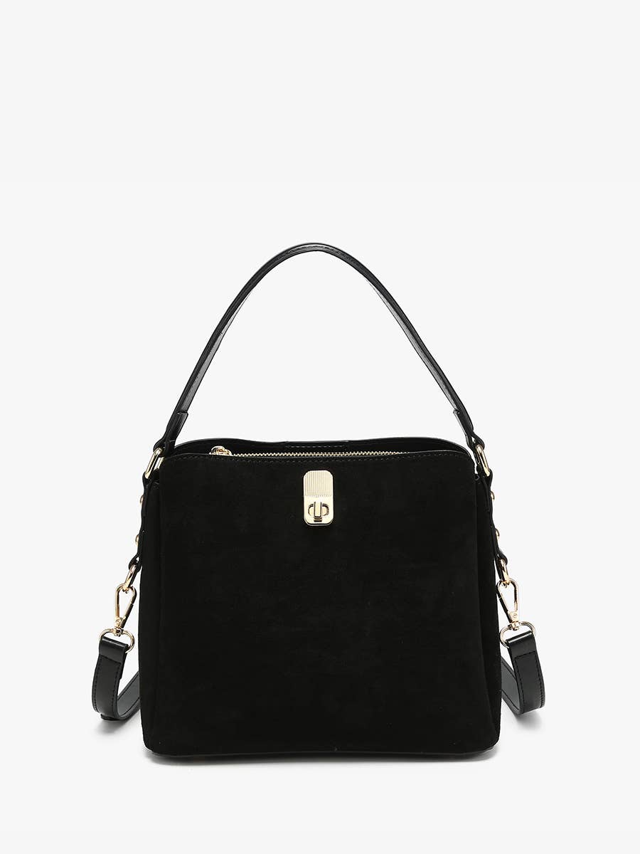 Jen & Co. - Allison Faux Suede Multi-Compartment Satchel | M2819SDE