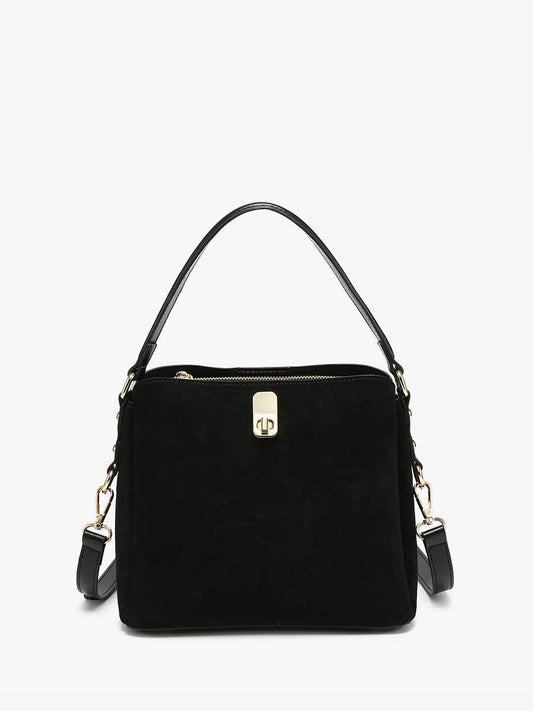 Jen & Co. - Allison Faux Suede Multi-Compartment Satchel | M2819SDE