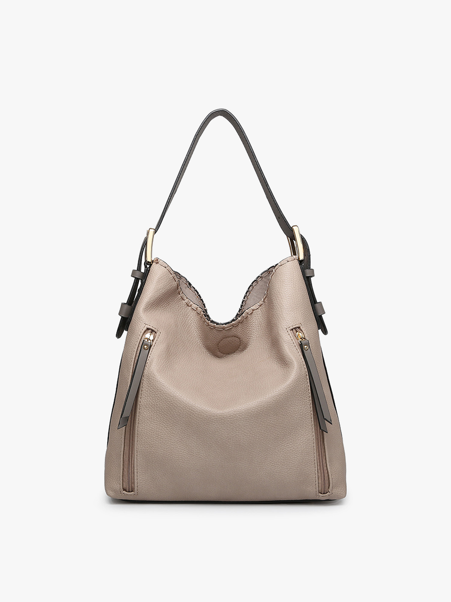 Jen & Co. - M1816A Alexa 2-in-1 Hobo Bag w/Dual Zip Compartments