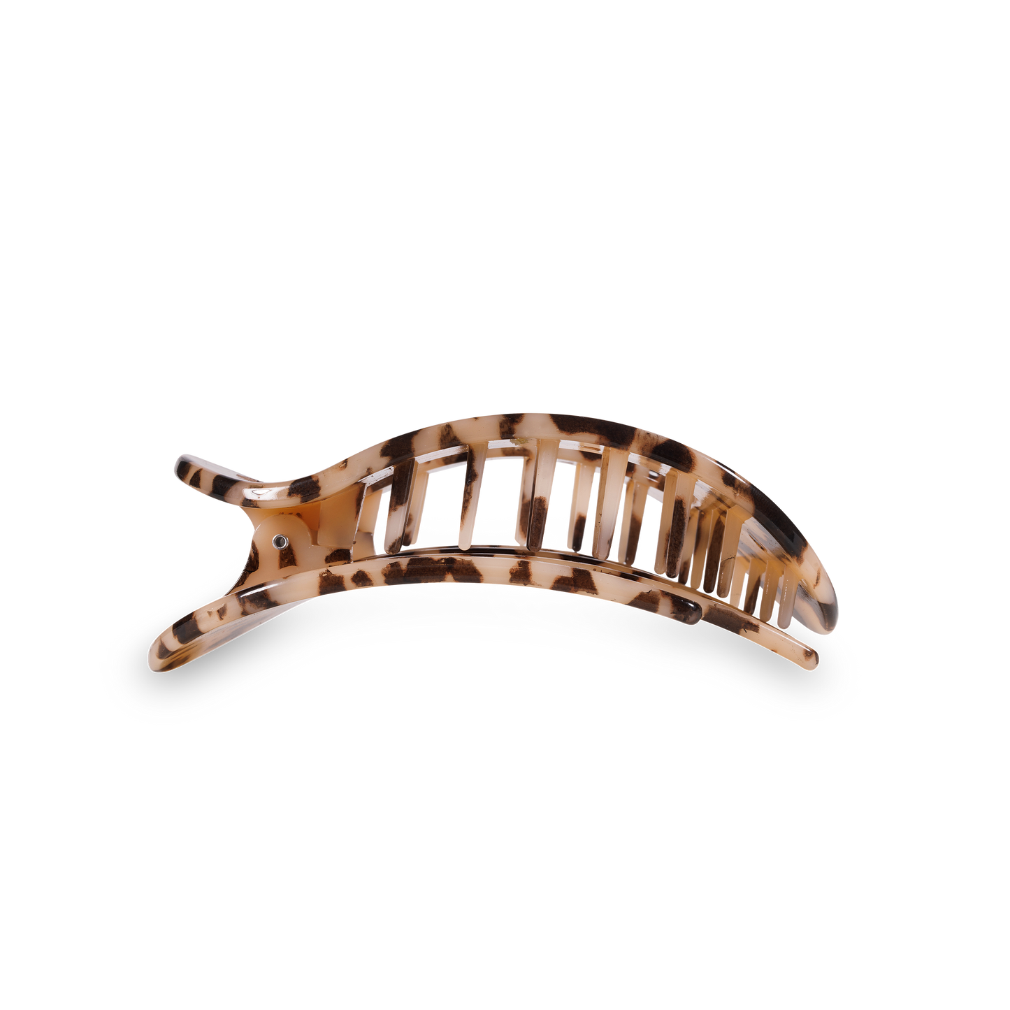 Round Flat Hair Clip | Blonde Tortoise