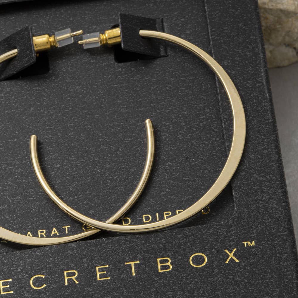 Thin Wire Large Round Hoop Earrings