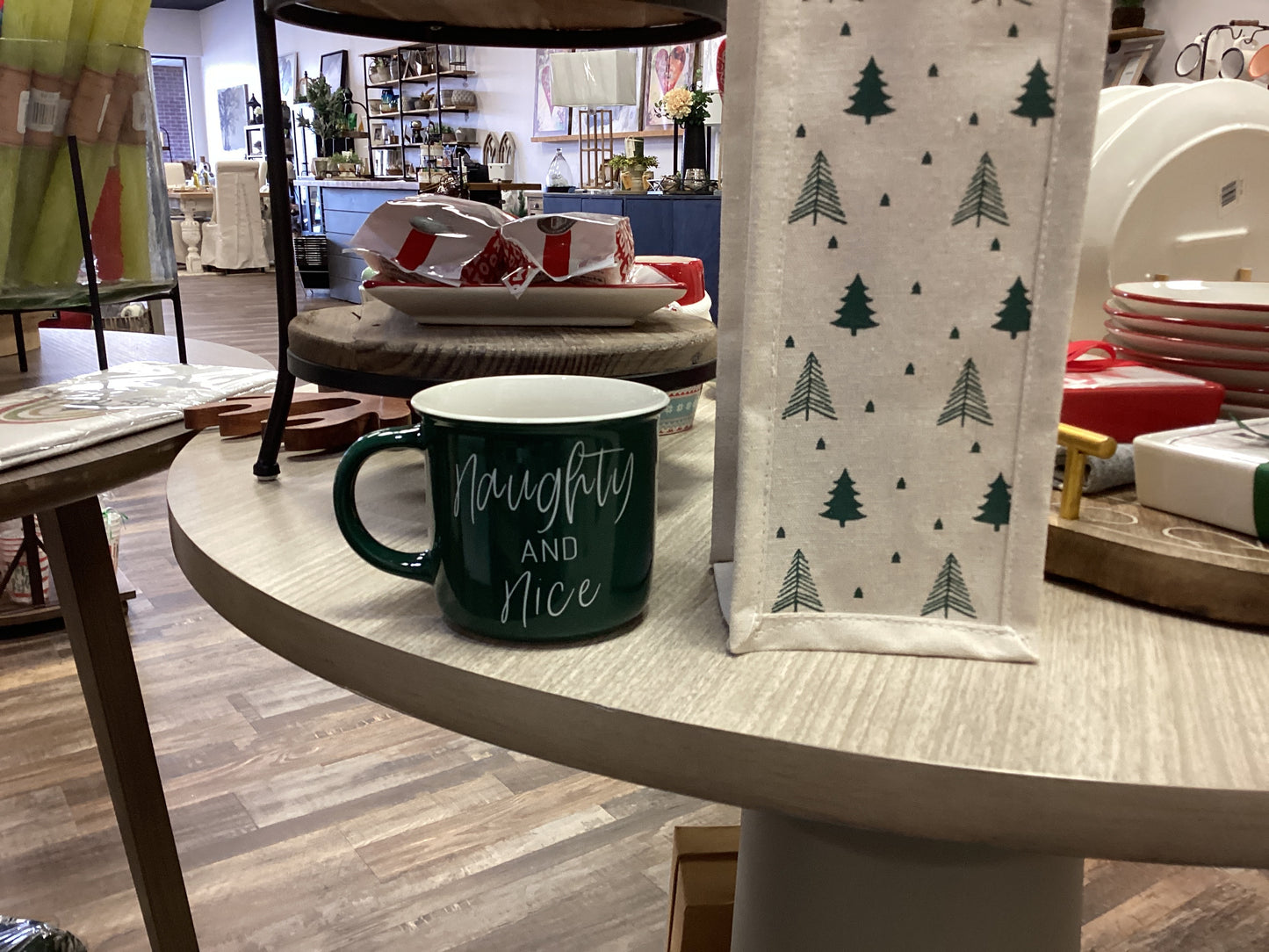 Green Naughty/Nice Christmas Coffee Mug