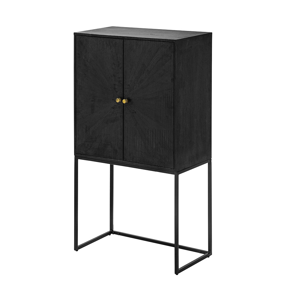 Black Acadia Wood Cabinet