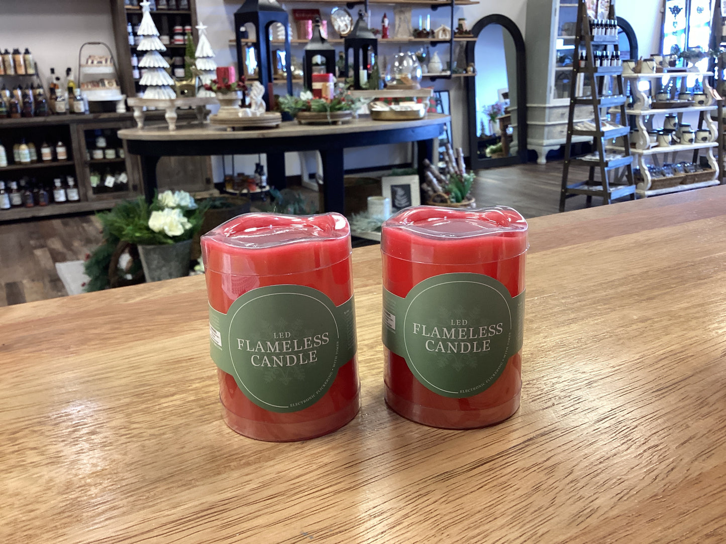 Flameless Red Candle (Short)