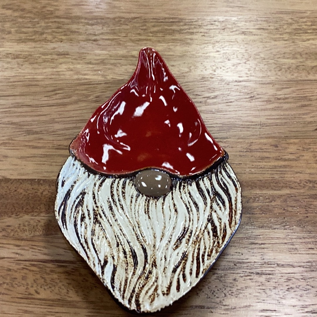 Hand painted stoneware Gnome Plate