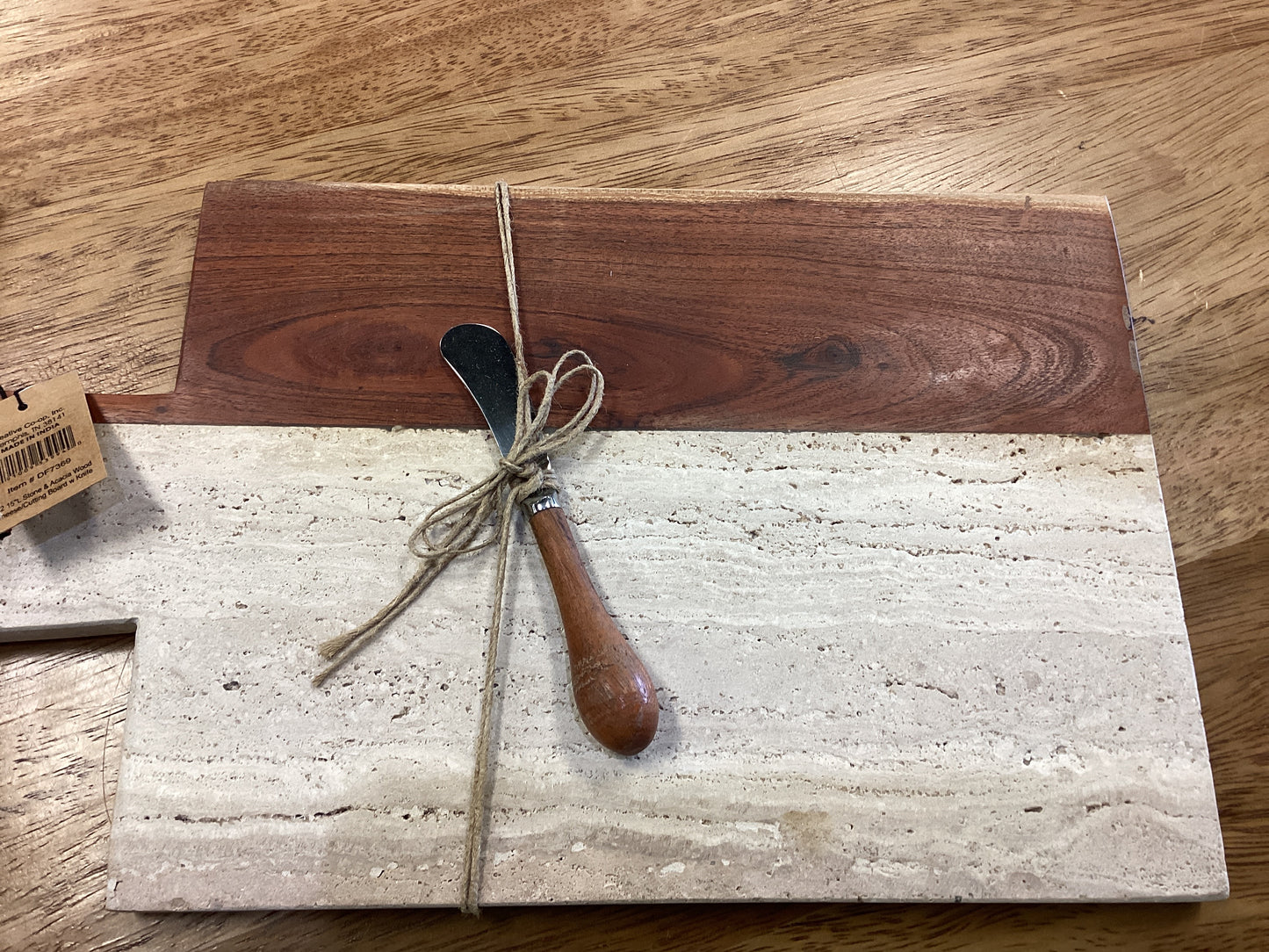 AS IS STONE & WOOD CUTTING BOARD