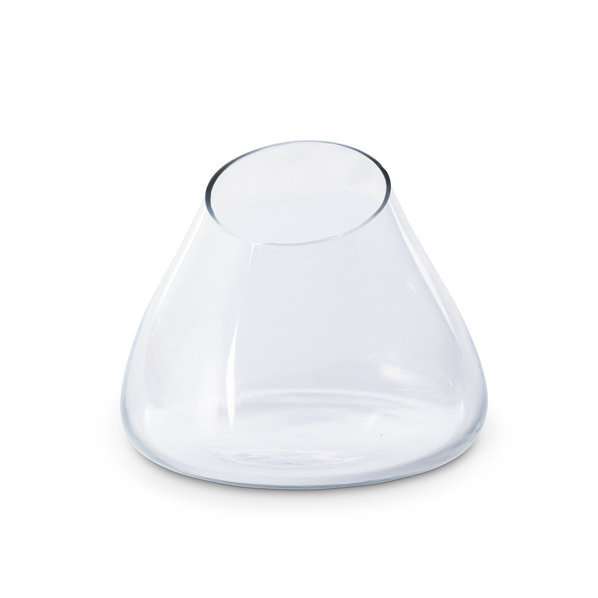 Asymmetrical Teardrop Glass Vase