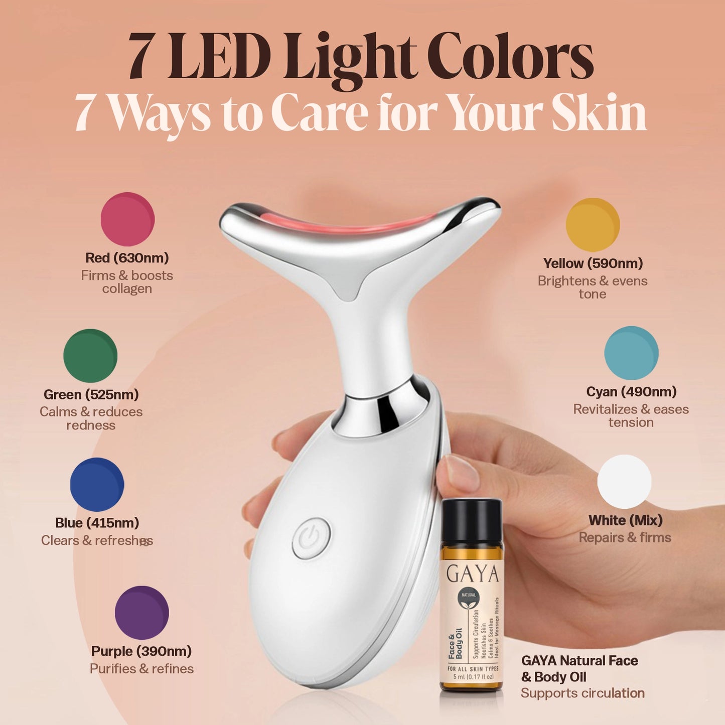 7-in-1 Red Light Therapy Beauty Wand