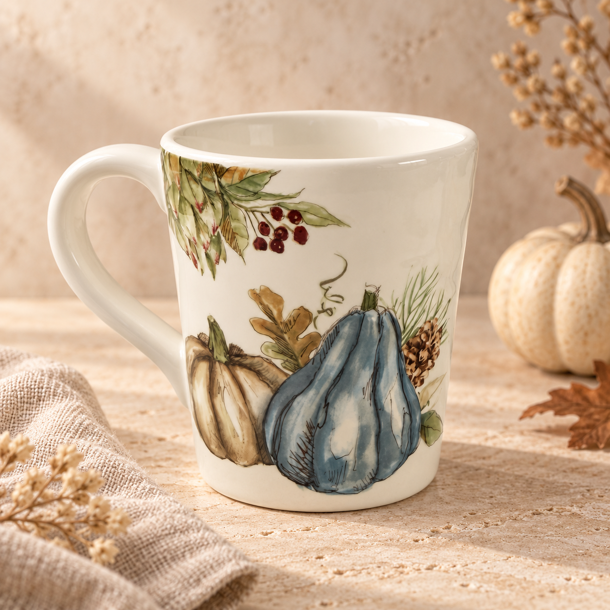 Blue Harvest Pumpkin Mug