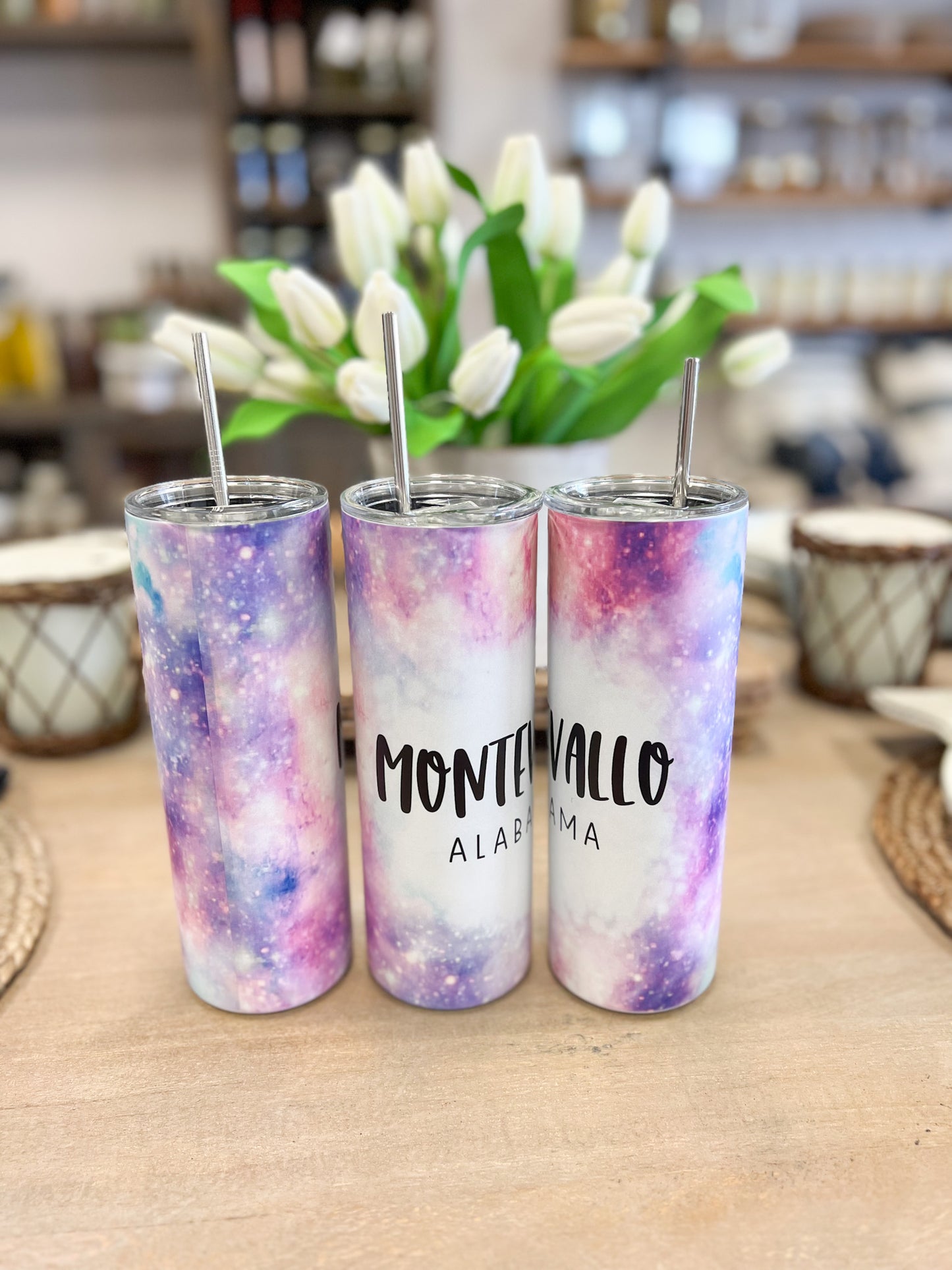 Montevallo, AL Beach Vacation Skinny Tumbler