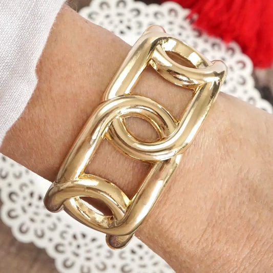 Chunky Chain Statement Bangle Bracelet
