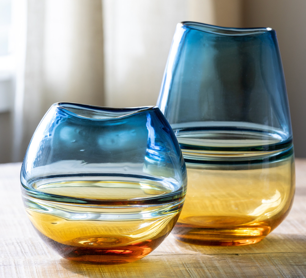 Ansen Glass Vase, Round