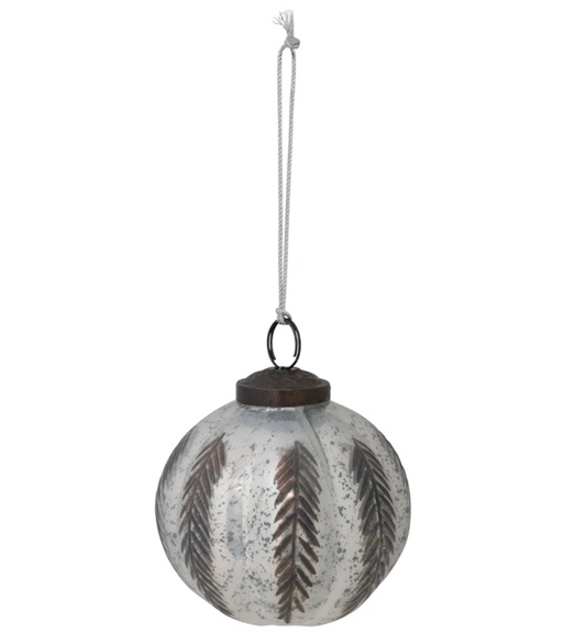 Round Mercury Glass Ornament