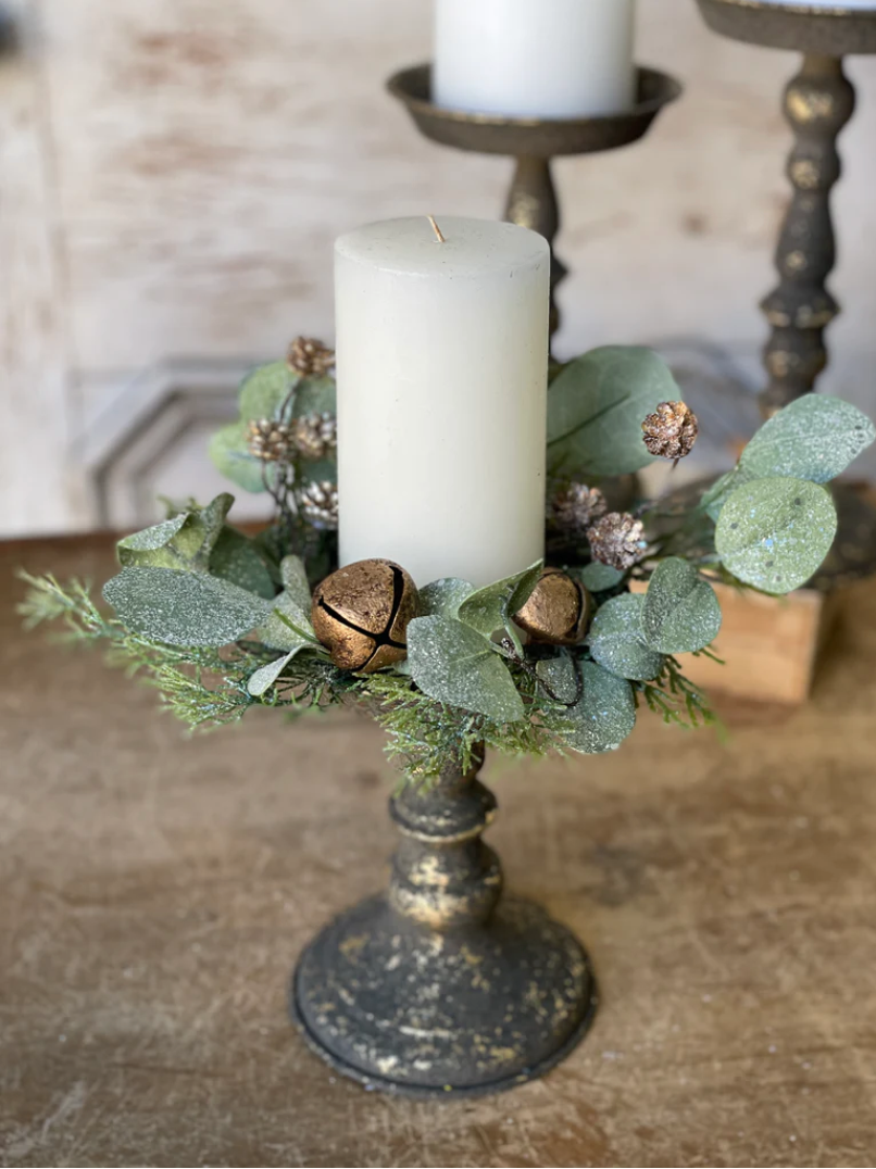 Gold Song Eucalyptus Candle Ring | 3"