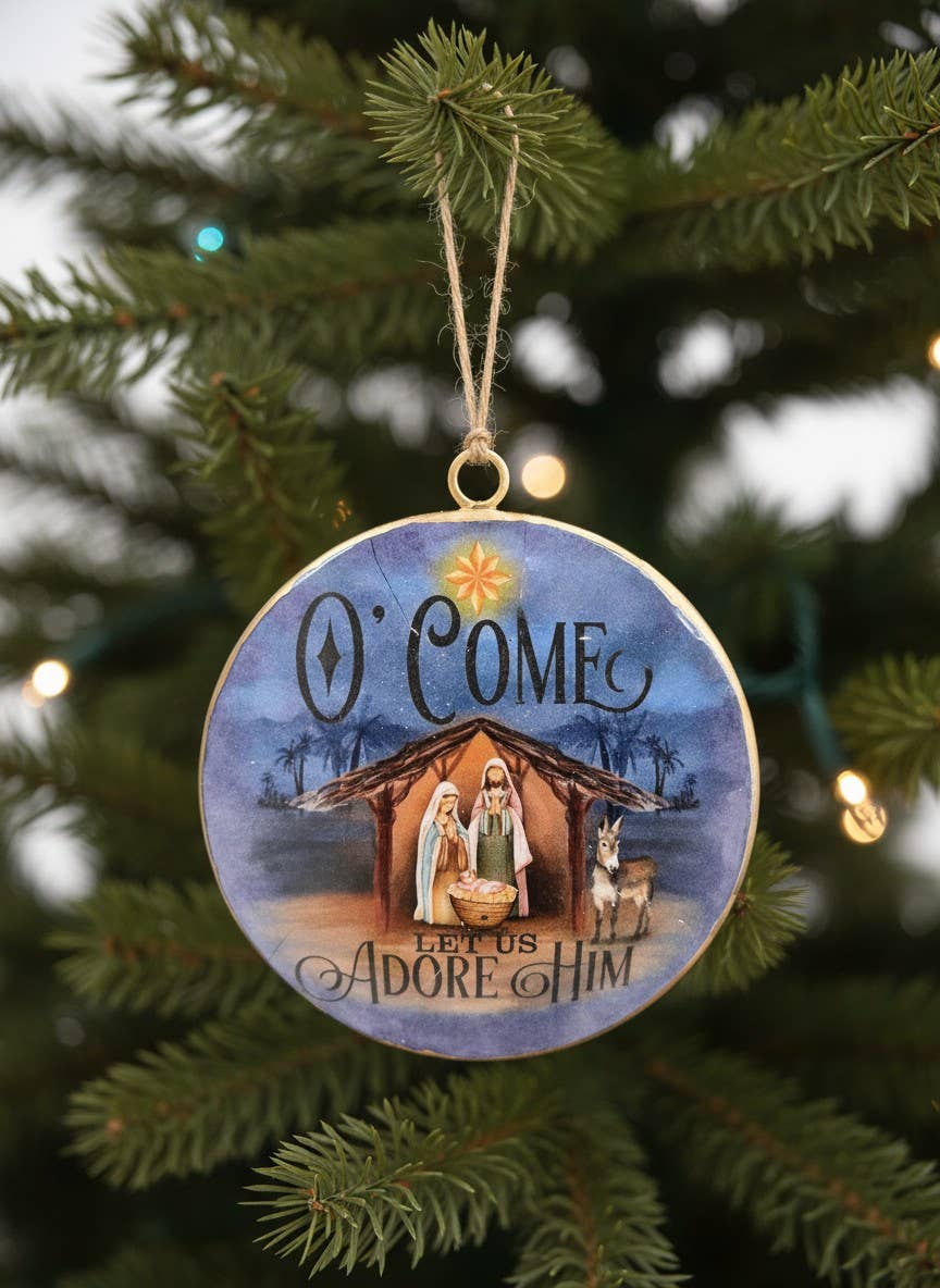 Manger Ornament