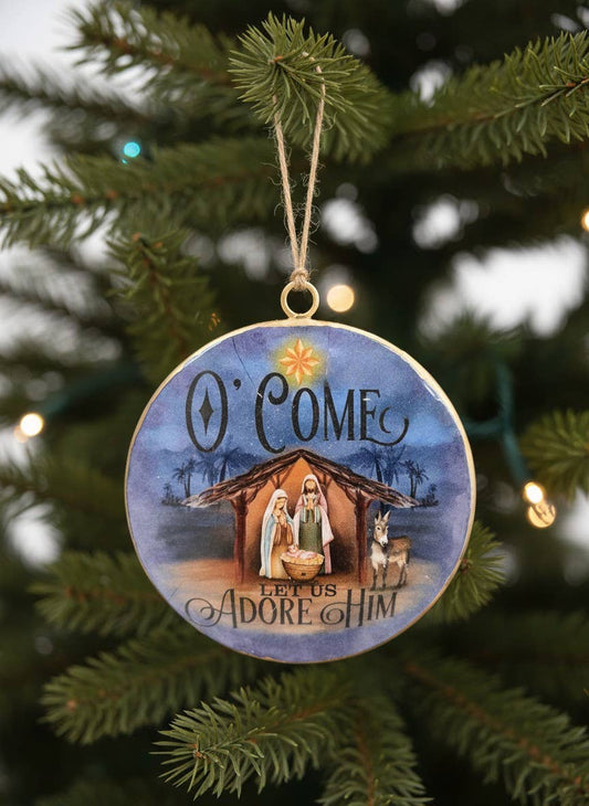 Manger Nativity Ornament