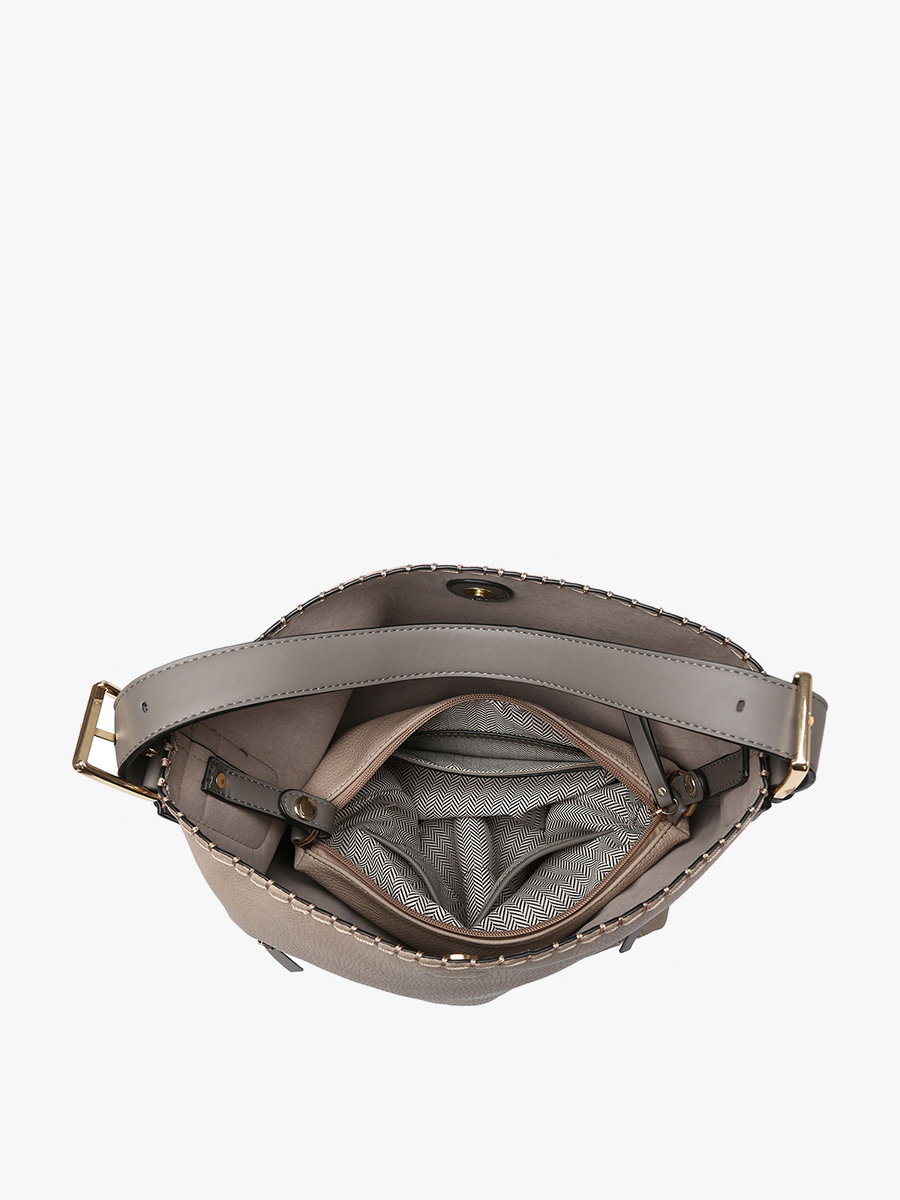 Jen & Co. - M1816A Alexa 2-in-1 Hobo Bag w/Dual Zip Compartments