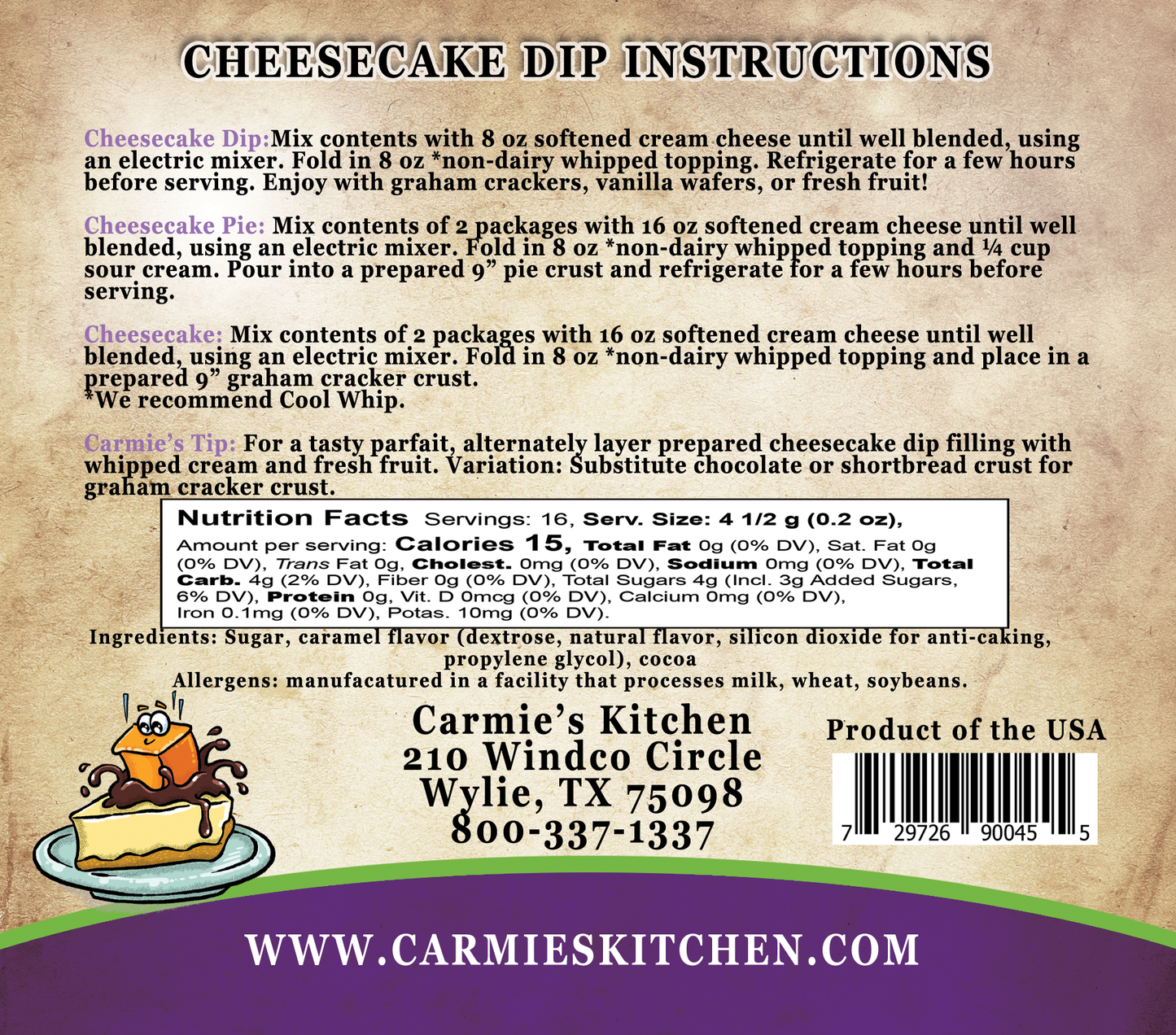 Carmie's Kitchen - Chocolate Caramel Fudge Cheesecake Dip