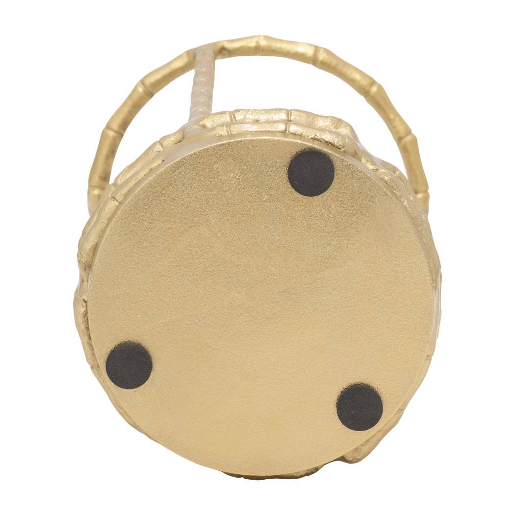 Sagebrook Home - Hurricane Candle Holder - Gold Metal Cylinder