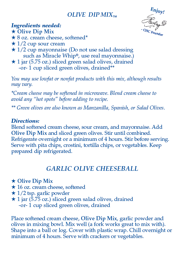 Country Home Creations - Olive Dip Mix