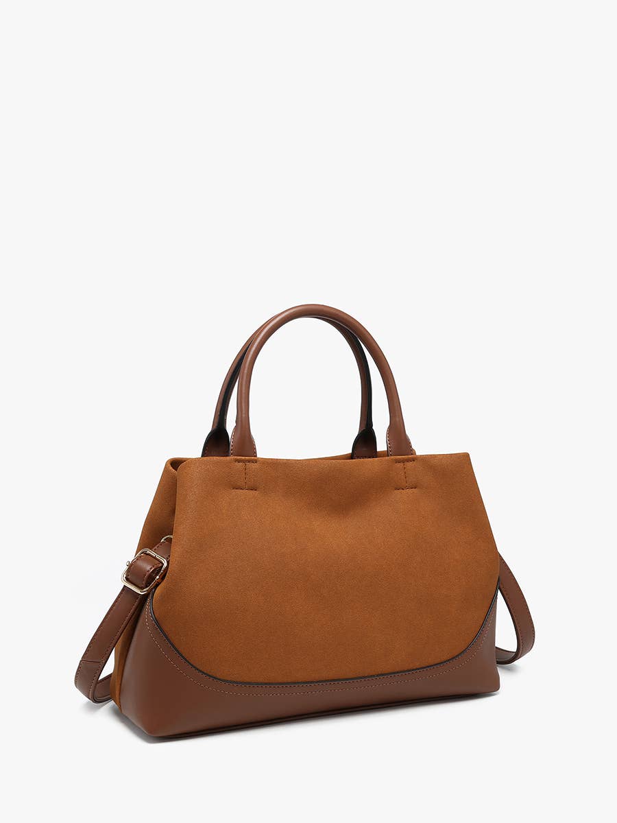 Jen & Co. - Ximena Faux Suede Satchel w/ Dual Handles | M2852