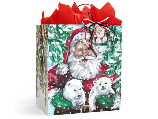 Nashville Wraps - Enchanted Santa Paper Christmas Gift Bags