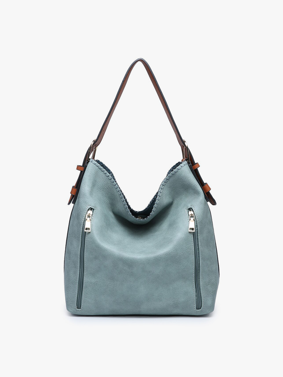 Jen & Co. - M1816A Alexa 2-in-1 Hobo Bag w/Dual Zip Compartments