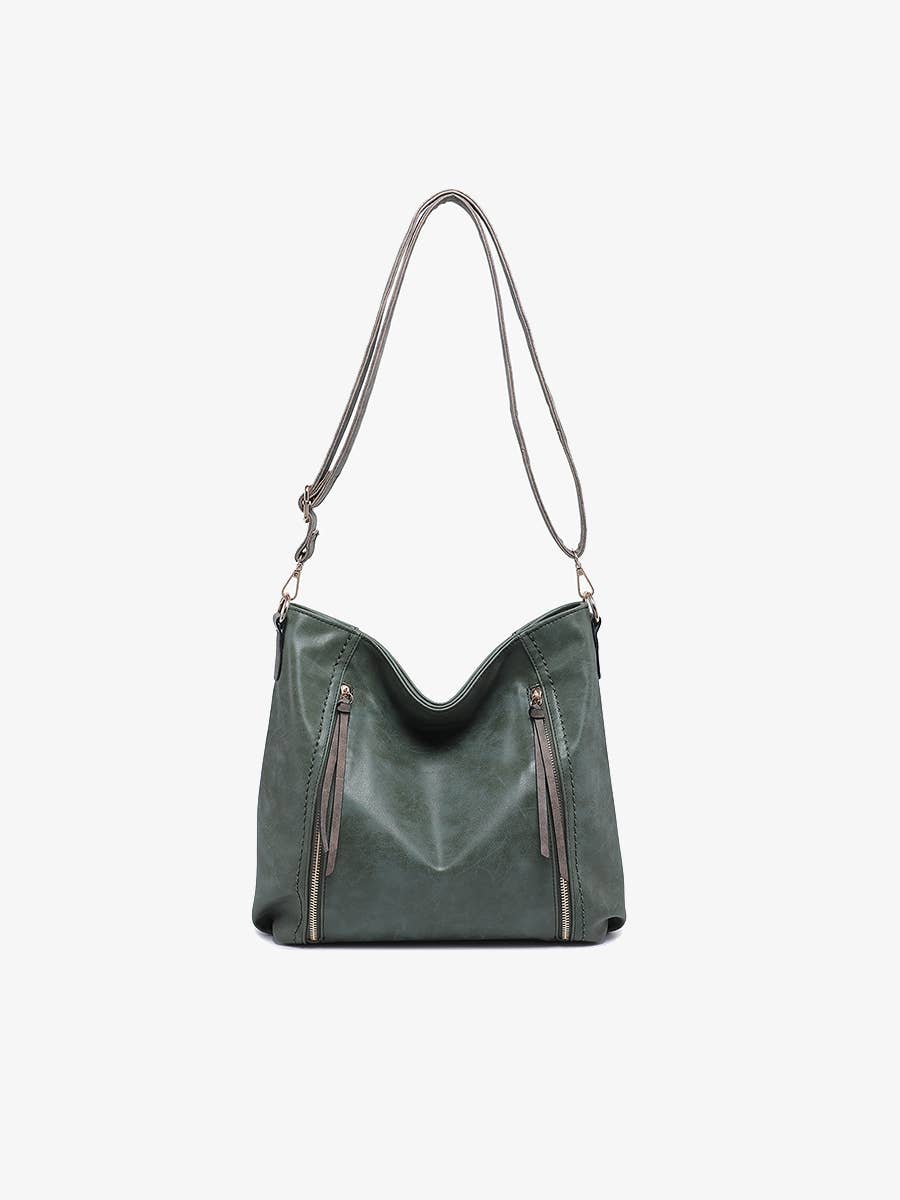 Jen & Co. - Mina Distressed Hobo Bag | M2744