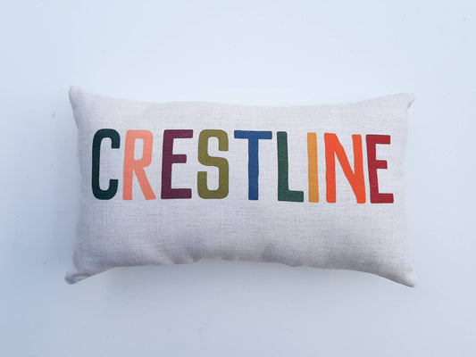 AbbyKate HOME - Colorful City Name Lumbar Pillow Personalized Custom Pillows