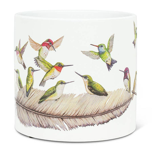Lg Hummingbirds Planter-6.5"D-2322