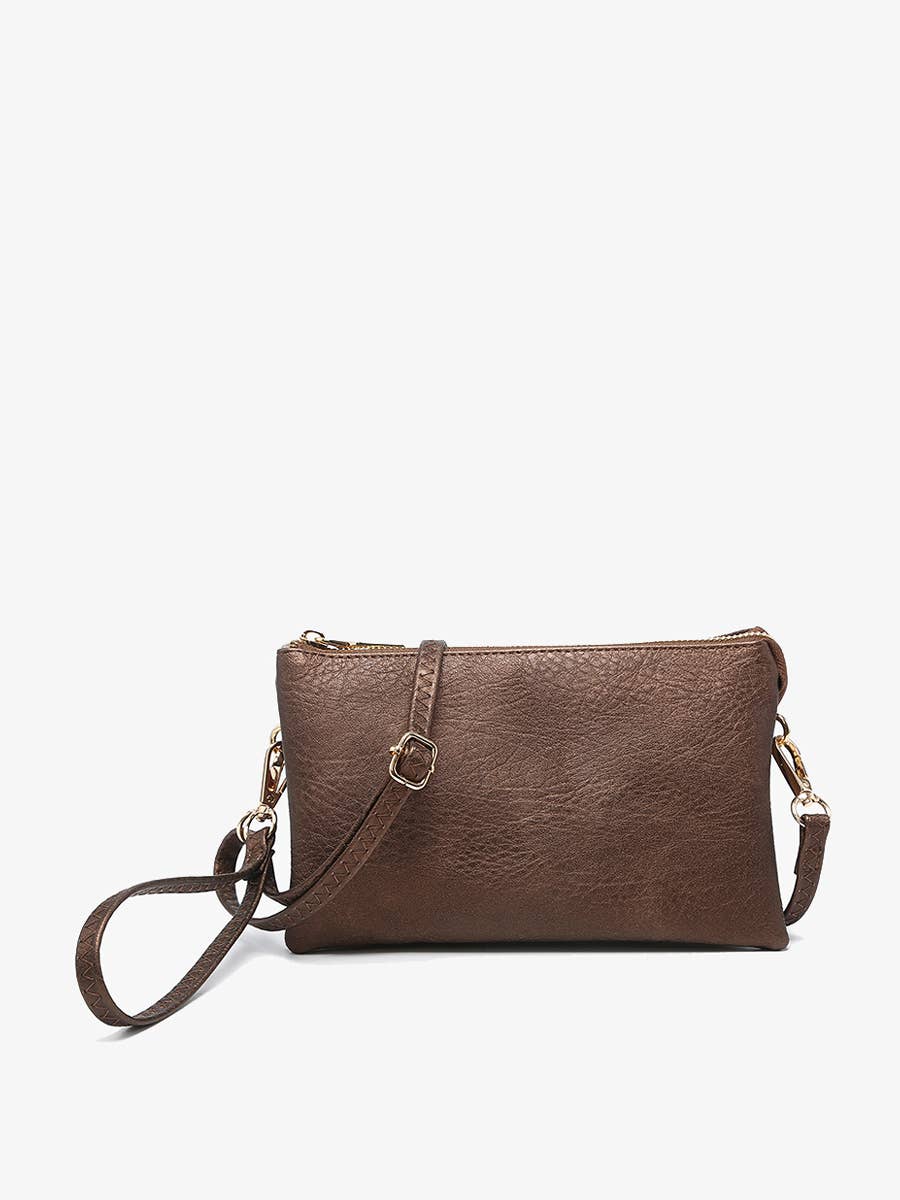 Jen & Co. - Riley Monogrammable 3 Compartment Crossbody/Wristlet | M013