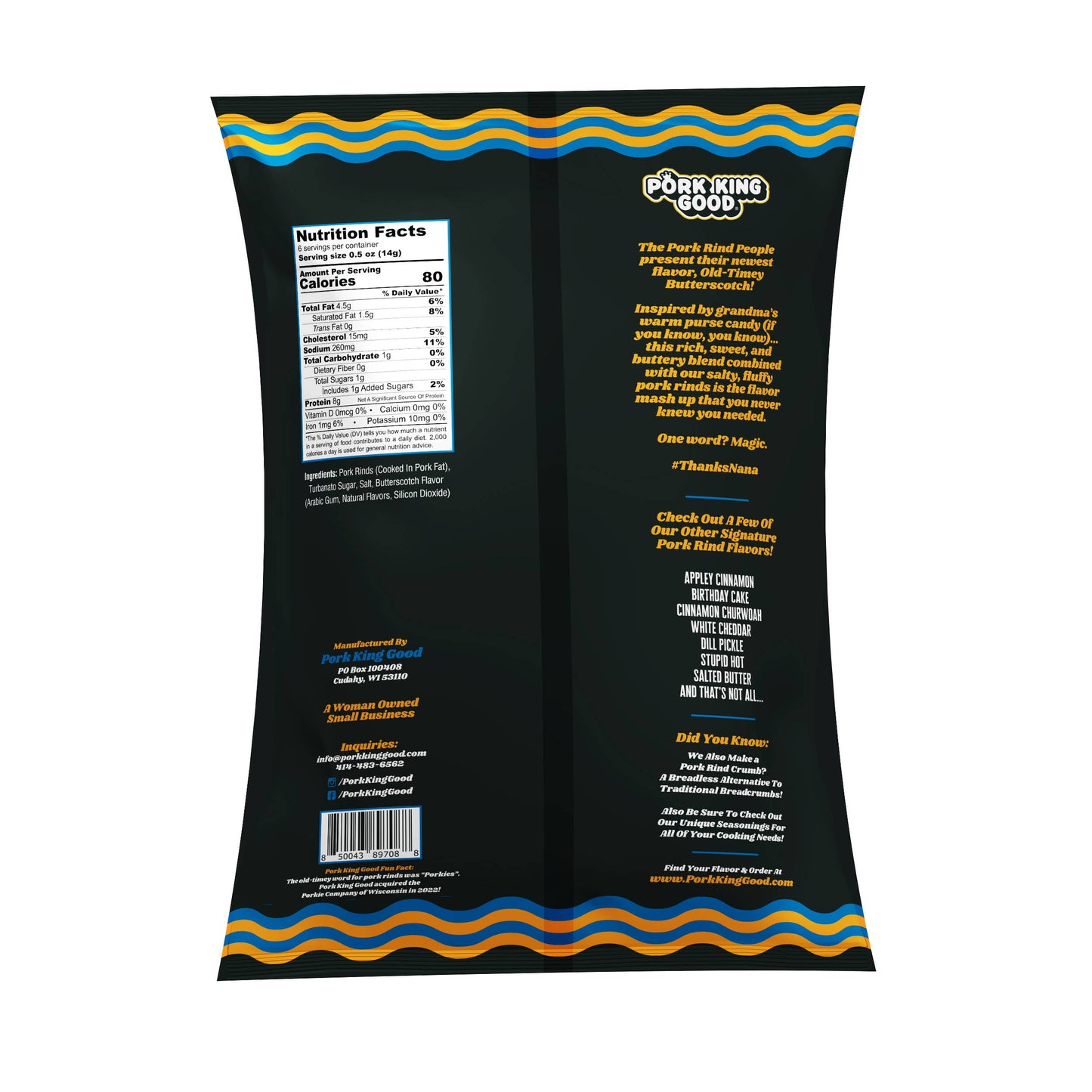 Pork King Good - Pork King Good Old Timey Butterscotch Pork Rinds 3oz