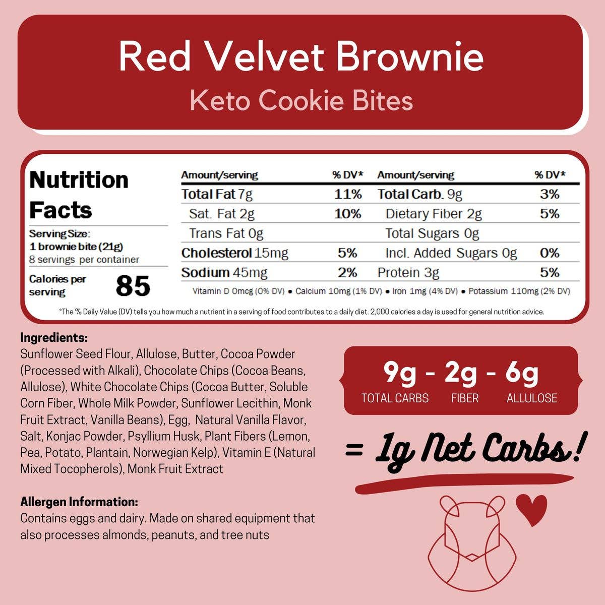 Red Velvet Keto Cookie Bites