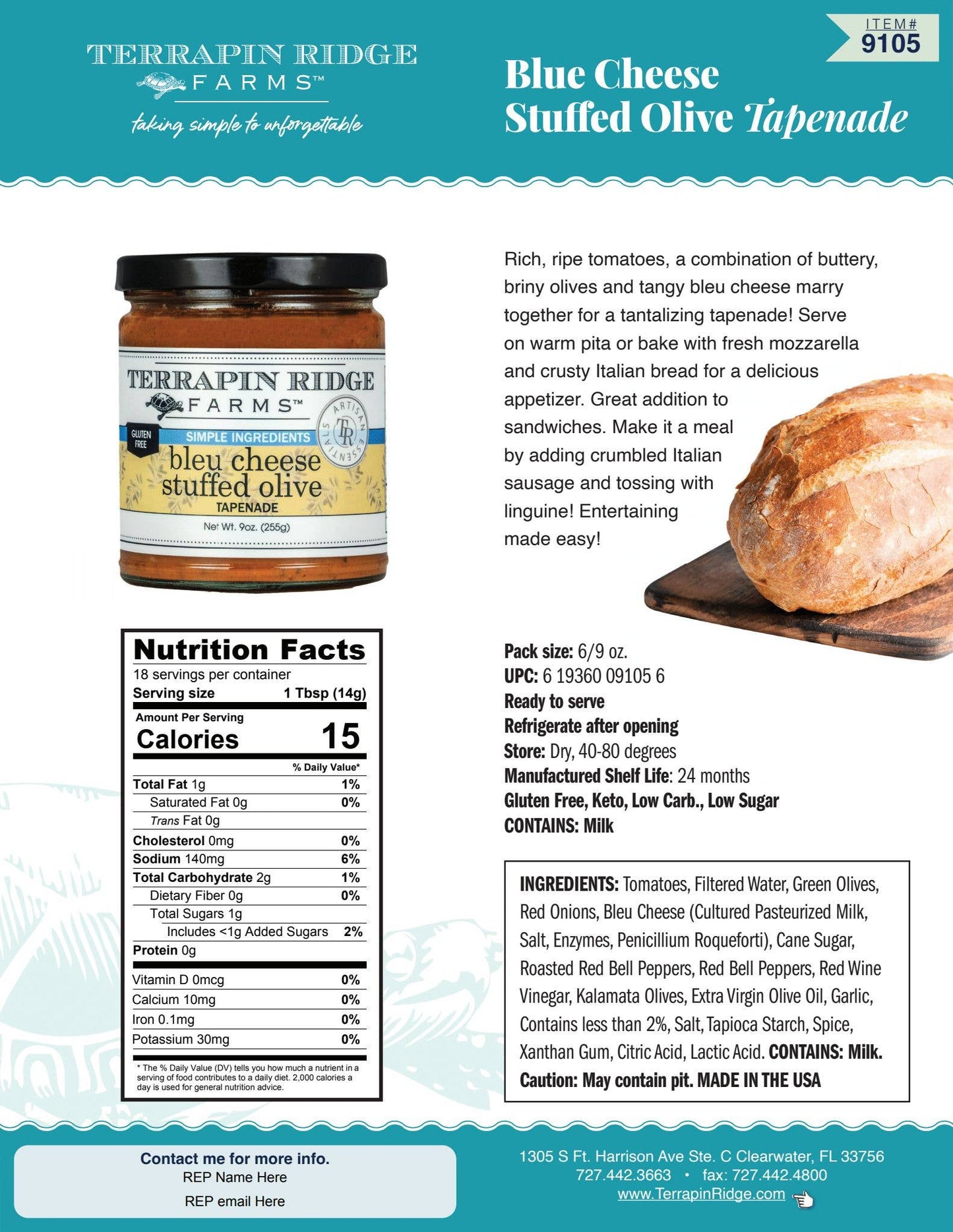 Terrapin Ridge Farms - Bleu Cheese Stuffed Olive Tapenade