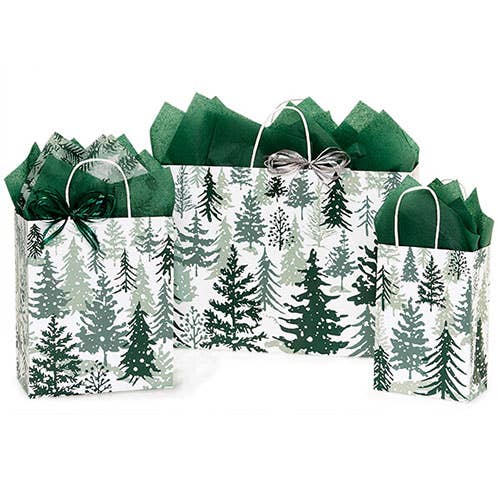 Nashville Wraps - Snowy Pine Tree Paper Christmas Gift Bags