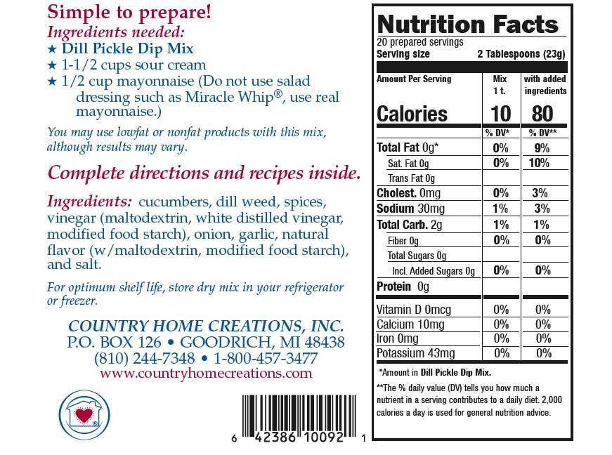 Country Home Creations - Dill Pickle Dip Mix