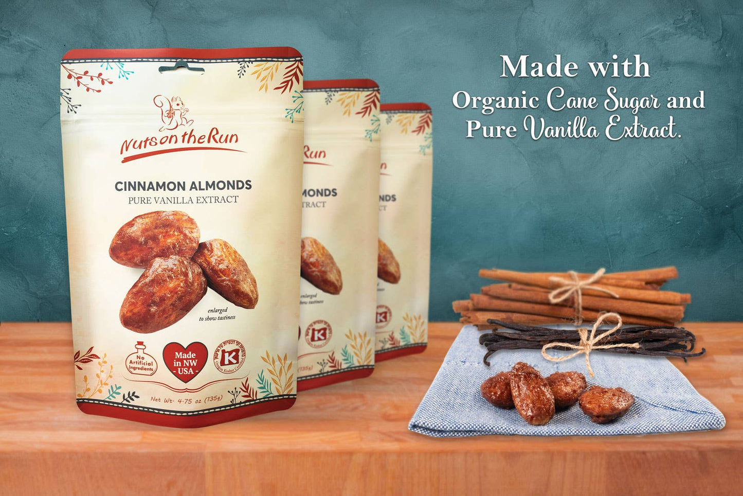 Cinnamon Almonds with Pure Vanilla