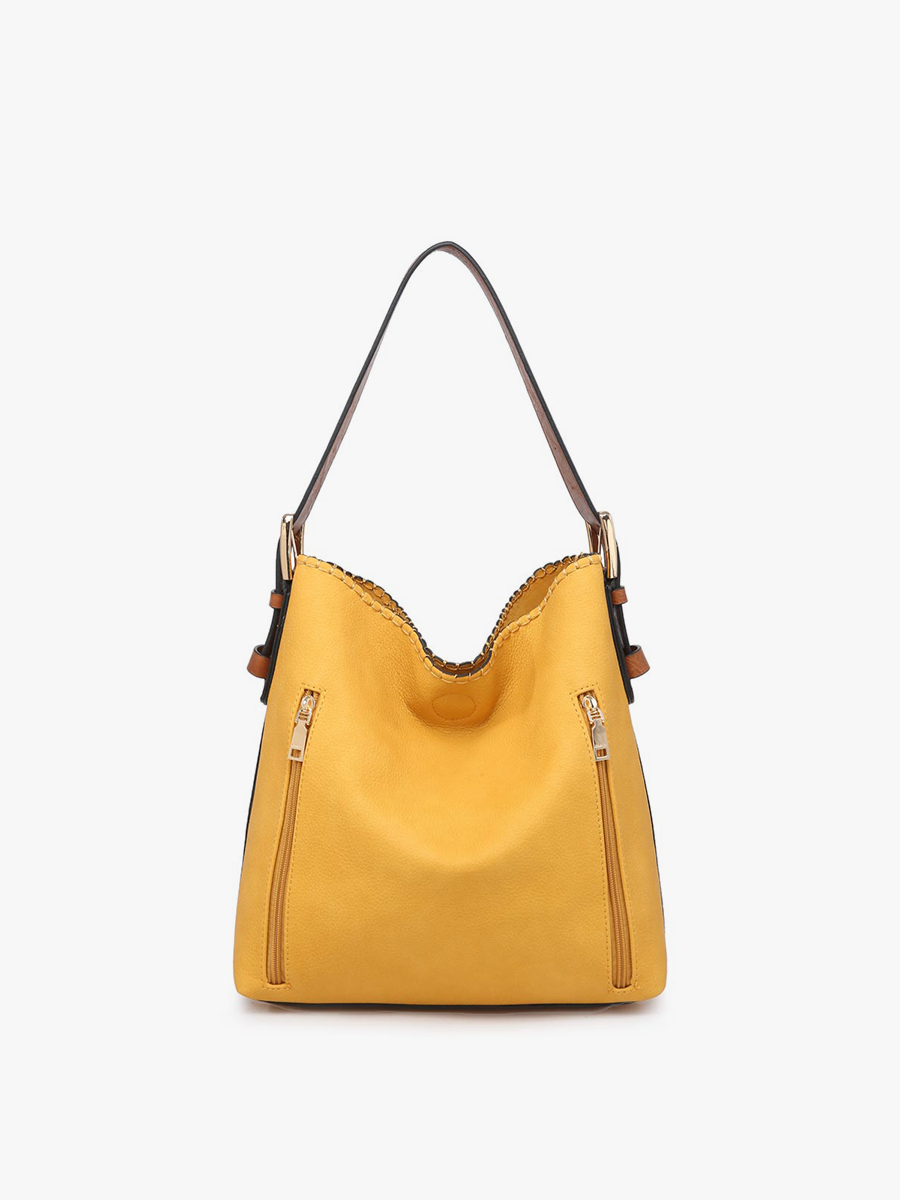 Jen & Co. - M1816A Alexa 2-in-1 Hobo Bag w/Dual Zip Compartments