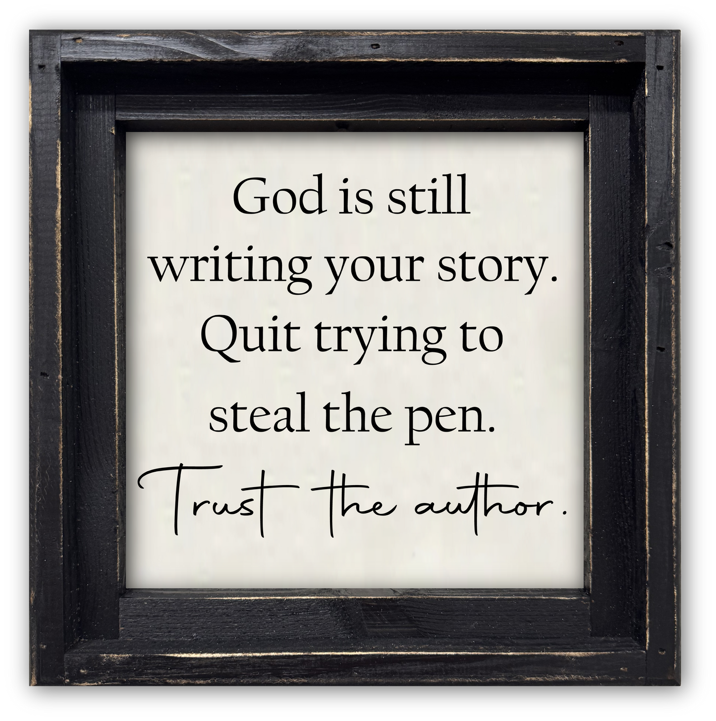 FRAMED CANVAS TRUST THE AUTHOR