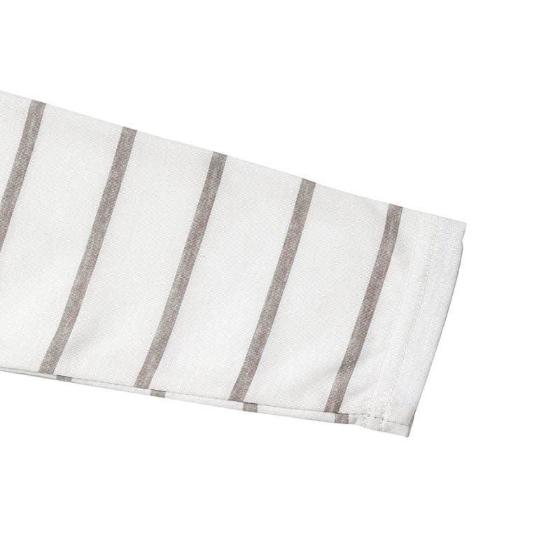 Suhkasana - Retro Striped Long Sleeve T-Shirt for Women Casual Layering Top