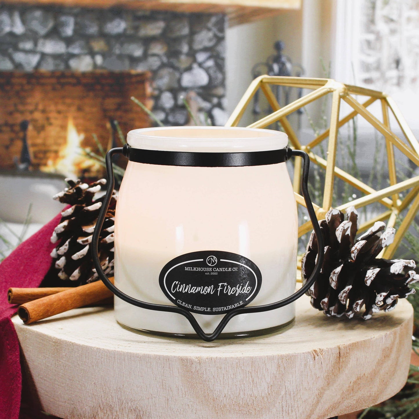 Cinnamon Fireside - MH 16 oz Butter Jar Candle