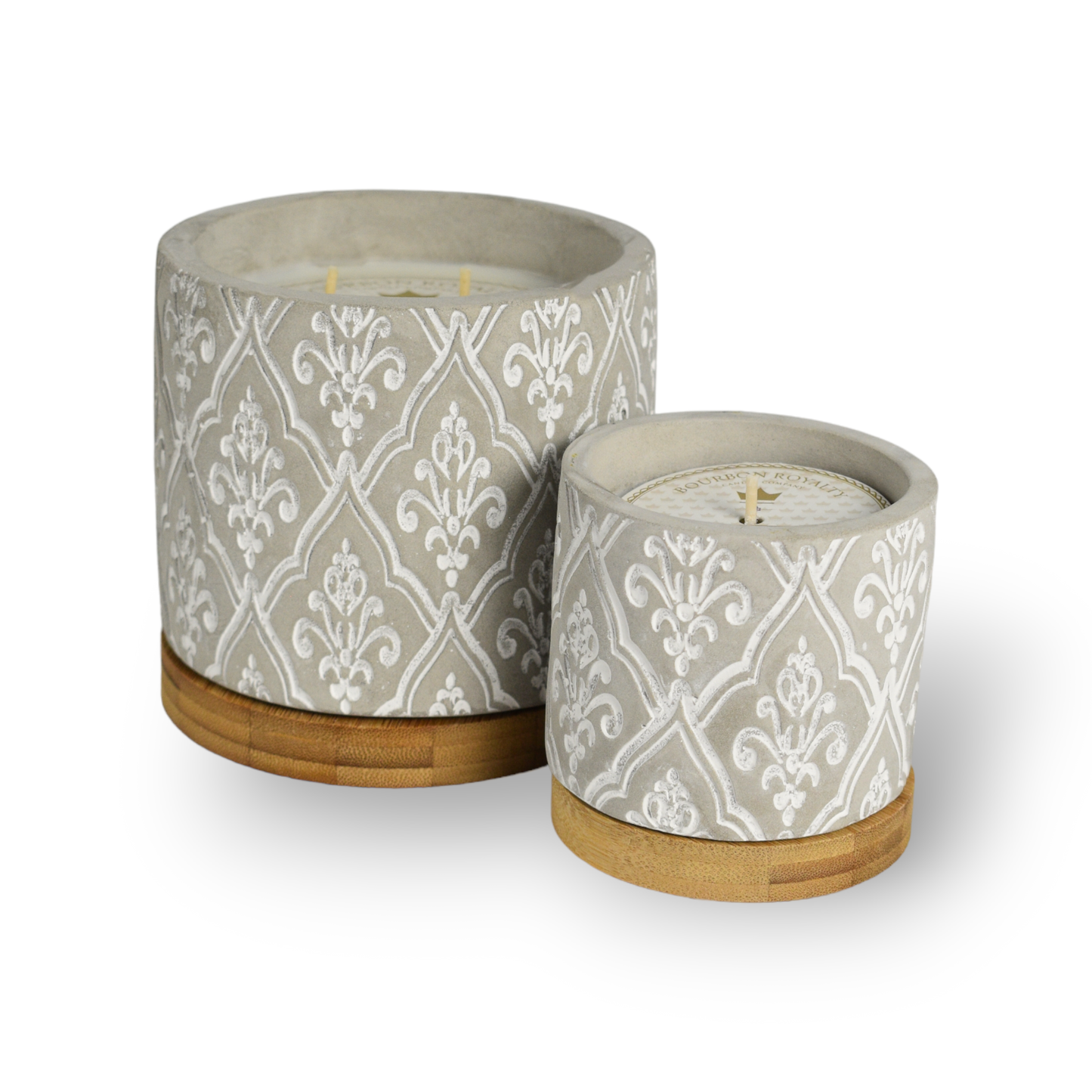 Bourbon Royalty Candle Company - 16 Ounce Damask Stone