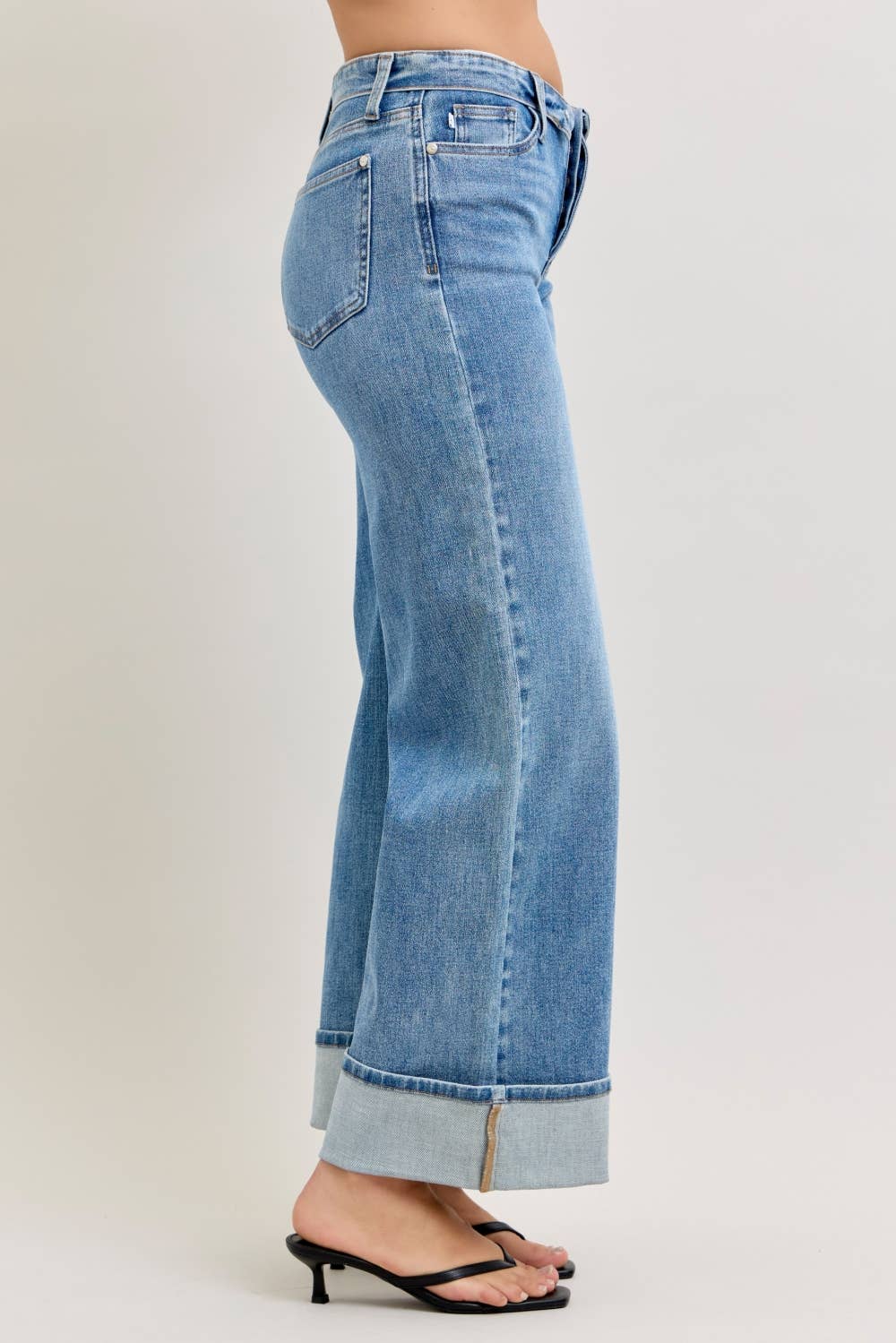 Judy Blue Jeans - MR Straight w/ Fold Over WB