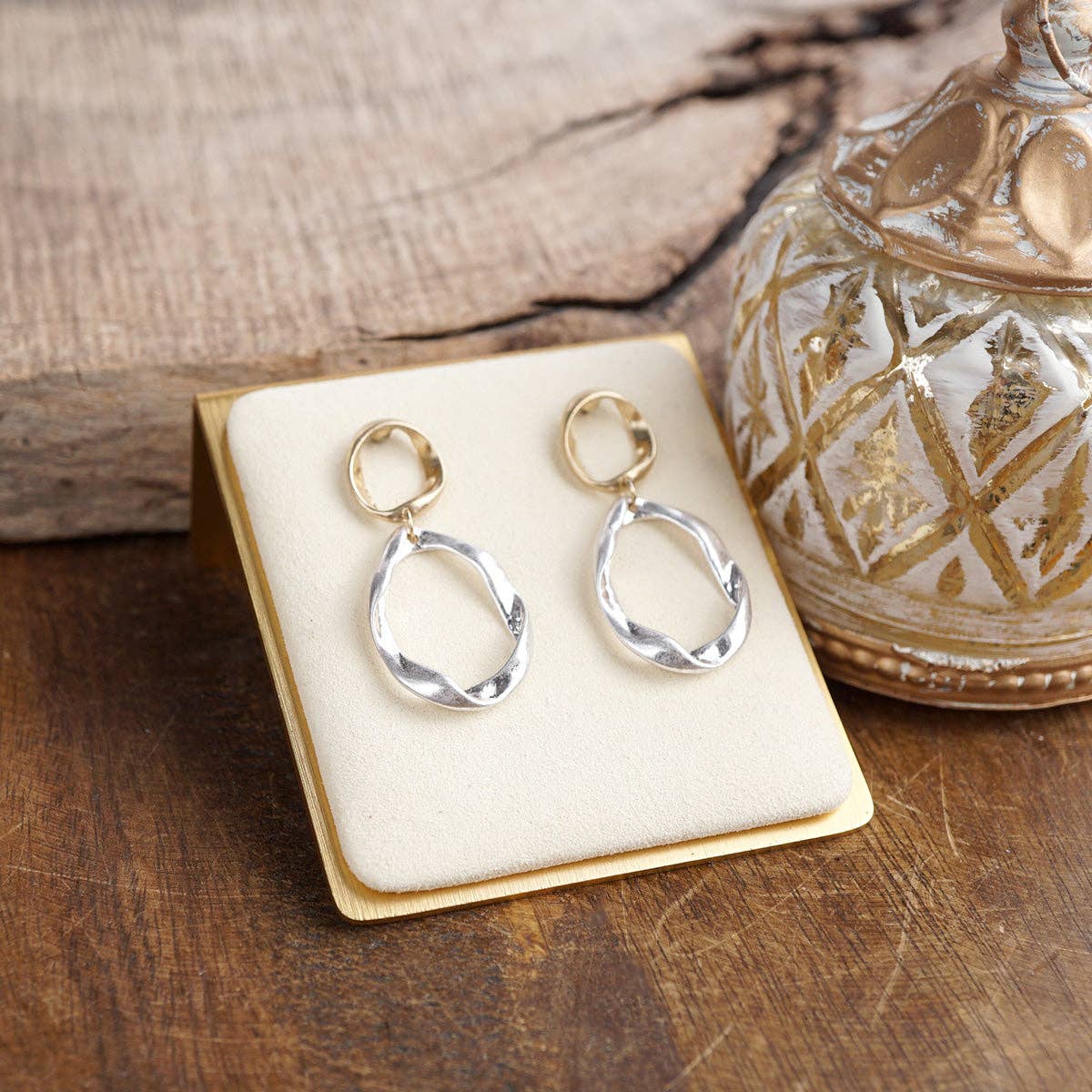 PennyLine inc - Wanderlight – Textured Tear Drop Earrings